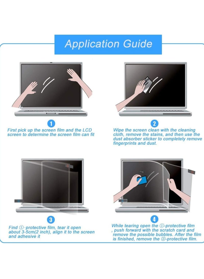 15.6 Inch Anti Blue Light Screen Protector, 15 Laptop Screen Protector Blue Light Blocking with 16:9 Resolution, Reduce Eye Strain Matte anti glare screen protector 15.6 inch - Image 5