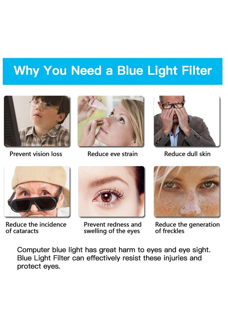 15.6 Inch Anti Blue Light Screen Protector, 15 Laptop Screen Protector Blue Light Blocking with 16:9 Resolution, Reduce Eye Strain Matte anti glare screen protector 15.6 inch - Image 2