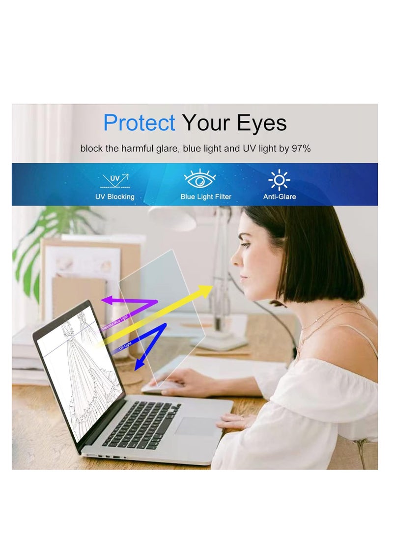15.6 Inch Anti Blue Light Screen Protector, 15 Laptop Screen Protector Blue Light Blocking with 16:9 Resolution, Reduce Eye Strain Matte anti glare screen protector 15.6 inch - Image 4