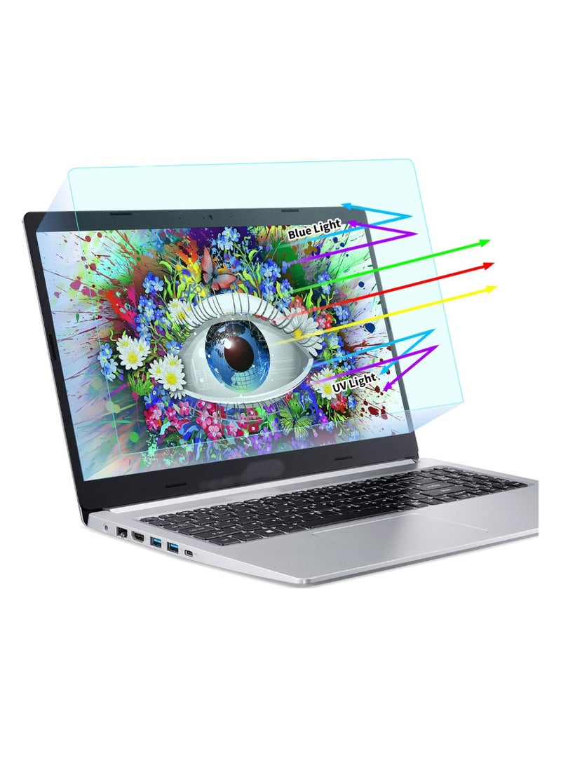 15.6 Inch Anti Blue Light Screen Protector, 15 Laptop Screen Protector Blue Light Blocking with 16:9 Resolution, Reduce Eye Strain Matte anti glare screen protector 15.6 inch - Image 1