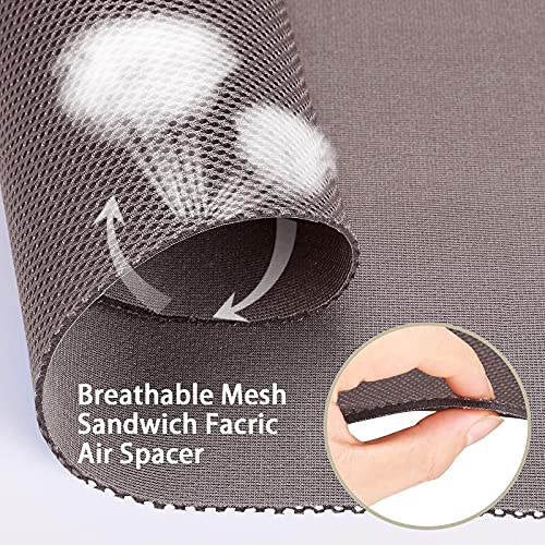 10L0L Golf Cart Seat Covers for EZGO TXT RXV & Club Car DS 2000-up, Breathable Air Mesh Fabric Washable - Gray Beige - Image 5