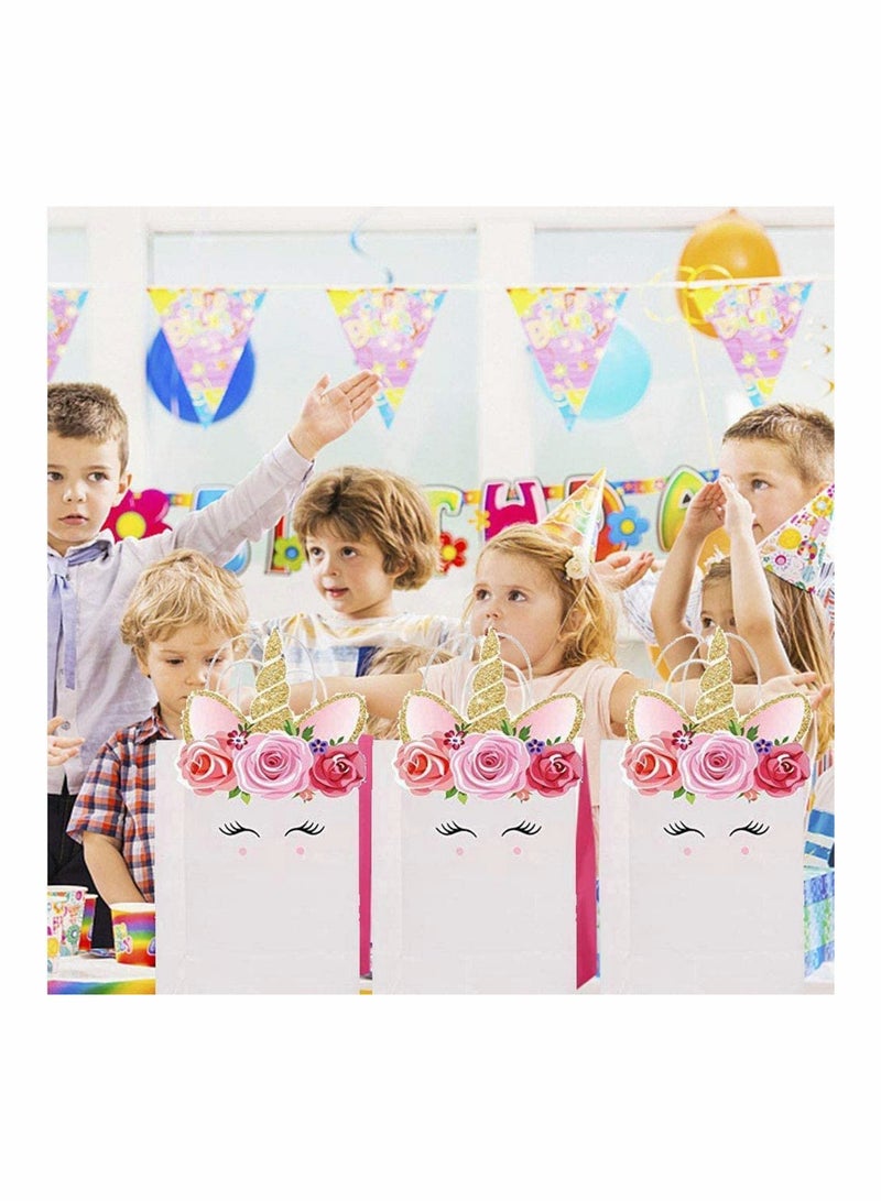 Excefore 10 Pack Unicorn Gift Bags, Party Favor Bags with Handle, Wedding Gifts, Decorated Paper Bags, Presents Packaging Bag, 21x15x8cm - Image 2