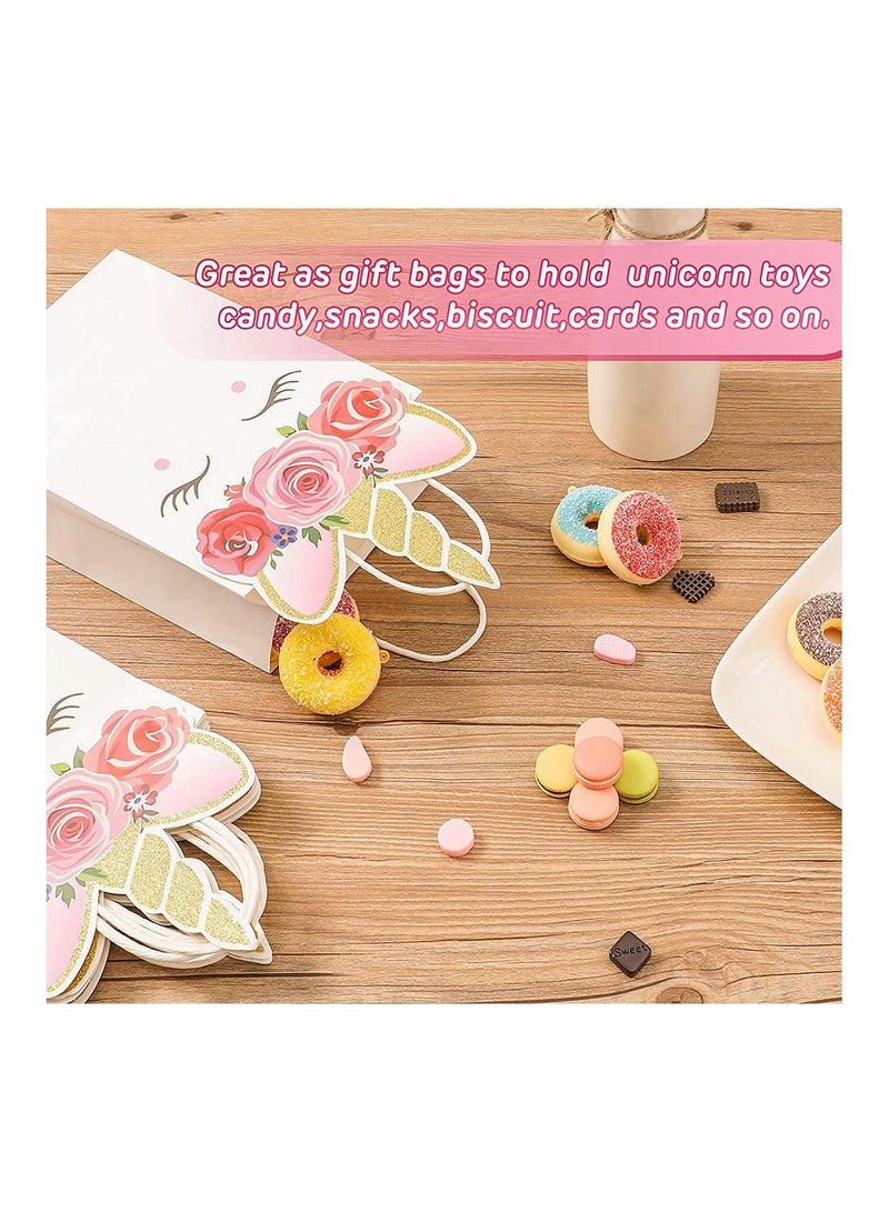 Excefore 10 Pack Unicorn Gift Bags, Party Favor Bags with Handle, Wedding Gifts, Decorated Paper Bags, Presents Packaging Bag, 21x15x8cm - Image 4