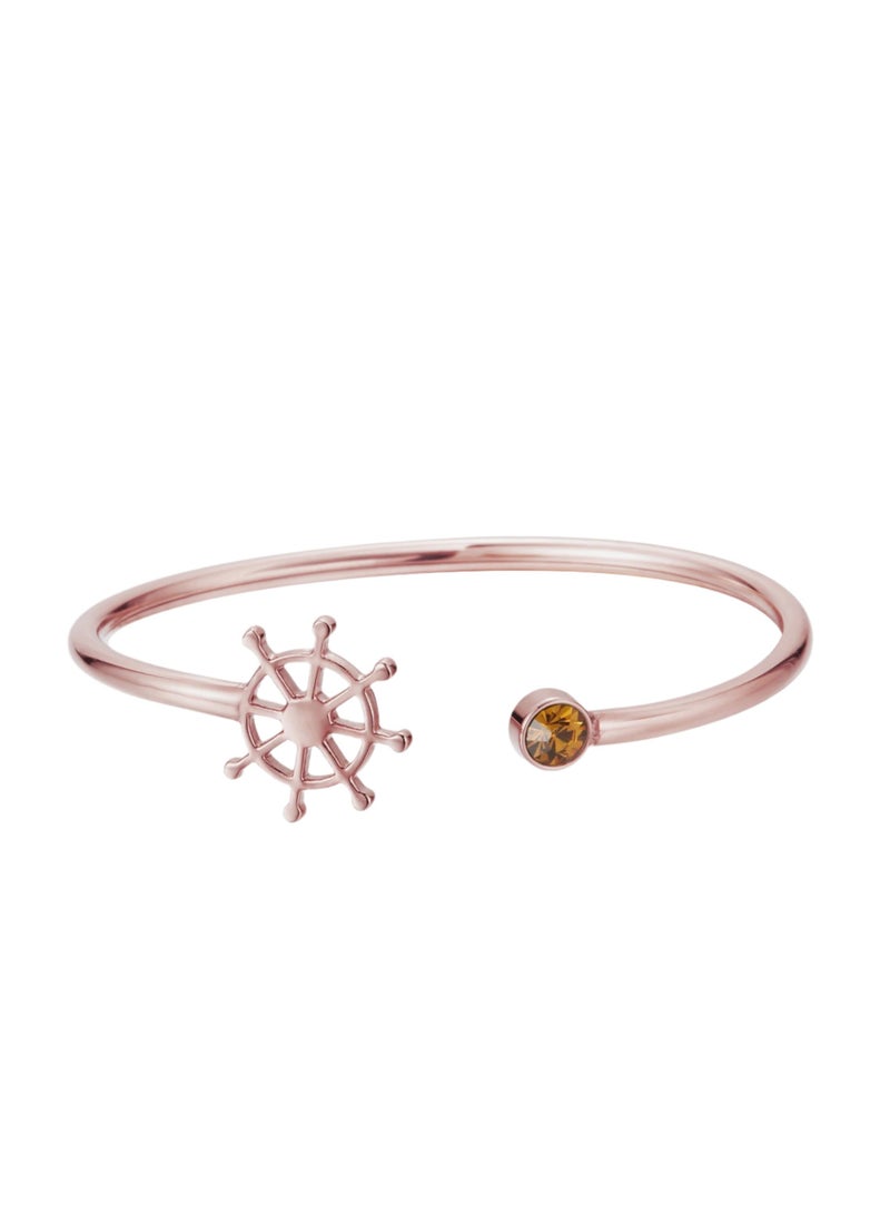 زنك سوار نسائي من زينك من الفولاذ المقاوم للصدأ باللون الوردي الذهبي | ZFBG004RGPN - Image 2