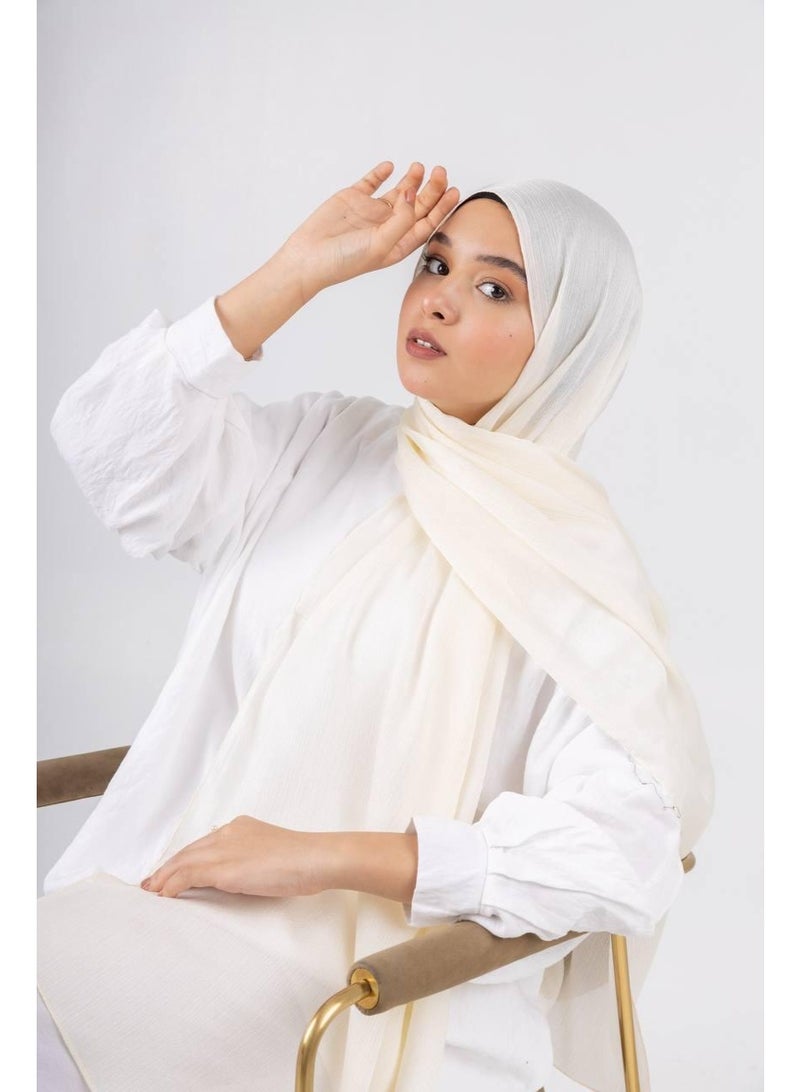 LA VELATA Dots Crinkle Chiffon Scarf - le voile - Image 3