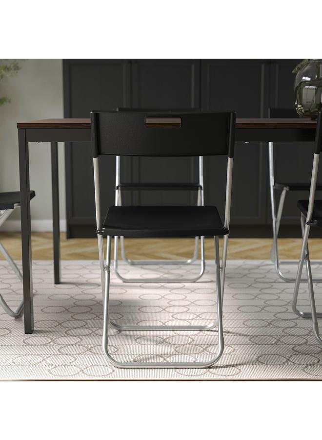 زبون كرسي قابل للطي، أسود - Image 3