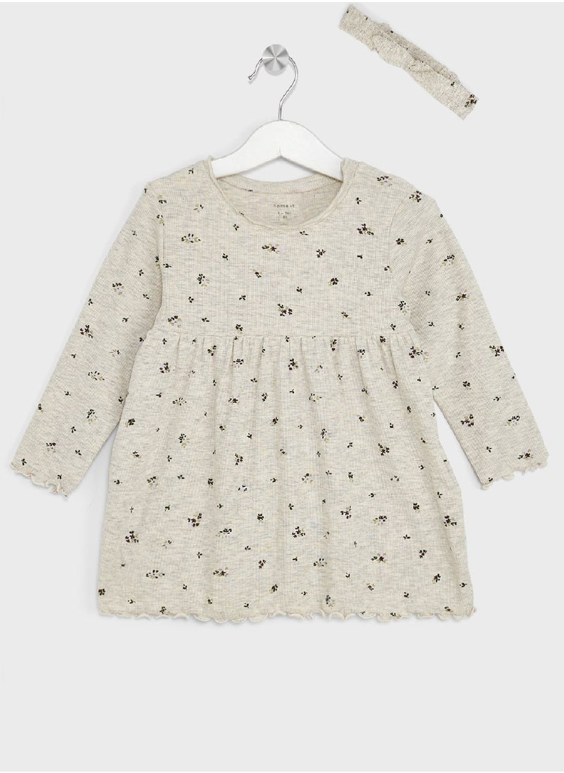NAME IT - Kids Micro Floral Print Dress - Image 1