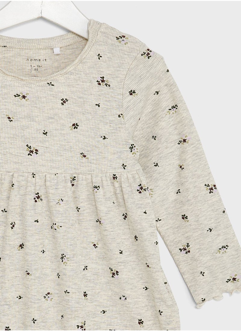 NAME IT - Kids Micro Floral Print Dress - Image 1