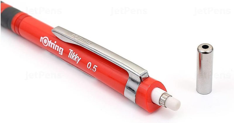 rOtring Tikky Mechanical Pencil, 0.5mm, Red with Ergonomic Grip - Image 4