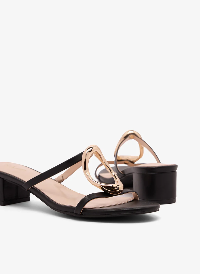 RAID  Gold Trim Heeled Sandals for Women | Best Price UAE