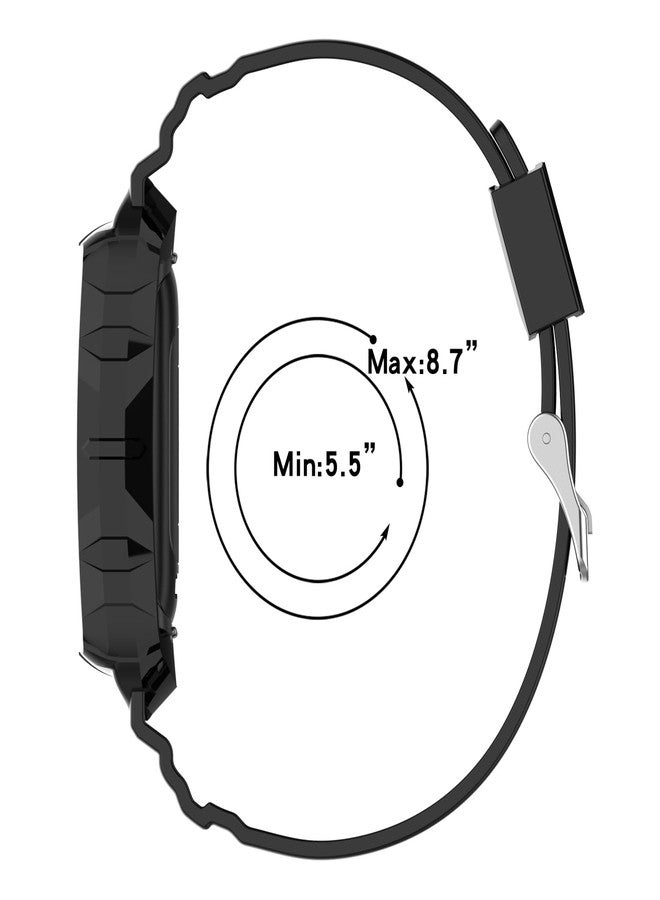 AWADUO Compatible with Fitbit Charge 6/5/4/3 Replacement Silicone Wrist Strap Bracelet Band, Soft And Durable(Black) - Image 5