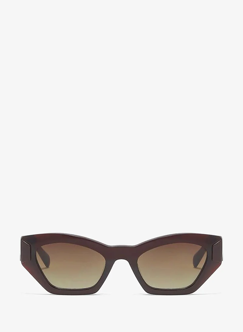 30Sundays 30Sundays Falera Women's Cat Eye Sunglasses, Red/Brown