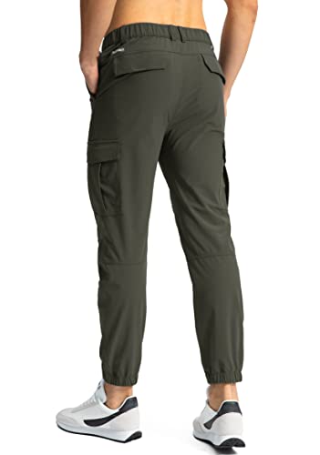 Pinkbomb Men's Hiking Cargo Pants with 7 Pockets Slim Fit Stretch Joggers Golf Cargo Work Pants for Men(Army Green,XL) - Image 3