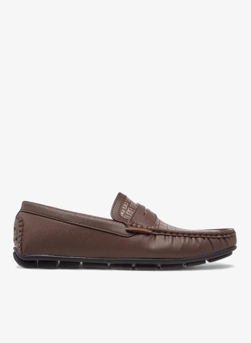 DUCHINI Men's Textured Slip-On Moccasins