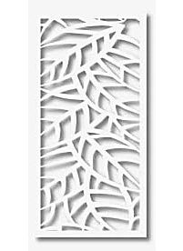 VIMA VIMA Leaf Veins Decorative Wall Art Panel  48 L x 24 W x 38 H White Color PVC Board Panel with Private Screen Fence Design for Home Renovation  Wall Dcor 
