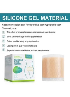 Elaimei Silicone Scar Sheets 4cm*1.5m,Soft Silicone Gel Scar Tape Painless Silicone Tape Roll Effective Silicone Scar Removal Strips Sheets for C-Section & Keloid Surgery, Burn, Acne  - Image 4