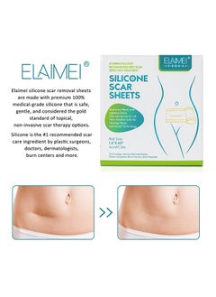 Elaimei Silicone Scar Sheets 4cm*1.5m,Soft Silicone Gel Scar Tape Painless Silicone Tape Roll Effective Silicone Scar Removal Strips Sheets for C-Section & Keloid Surgery, Burn, Acne  - Image 2