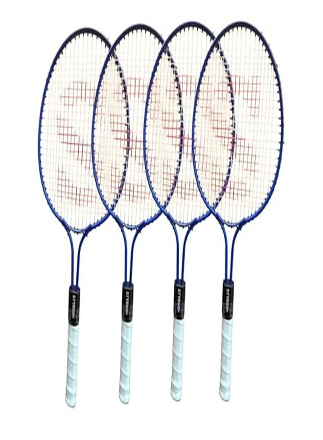 STYRKR Badminton Racket Set of 4 for Badminton (Steel Frame, Nylon Strings) - Image 1