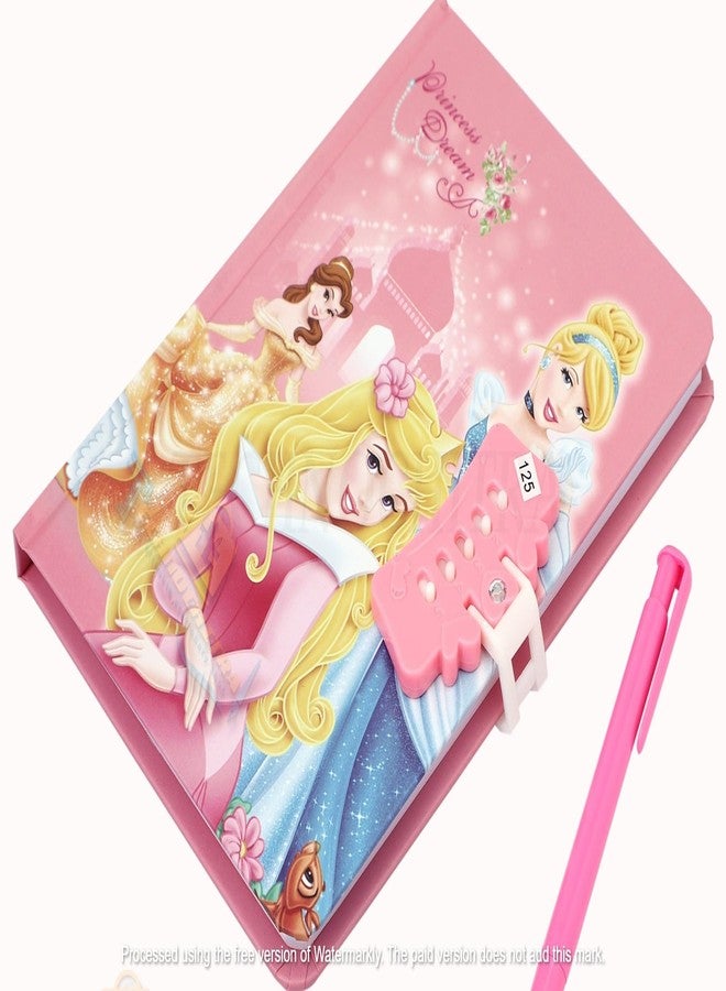 SHREE TECHNESH Angel Printed Secret Personal Lock Dairy with 3D Gel Pen for Girl's (Pink), 80 Pages - Image 4