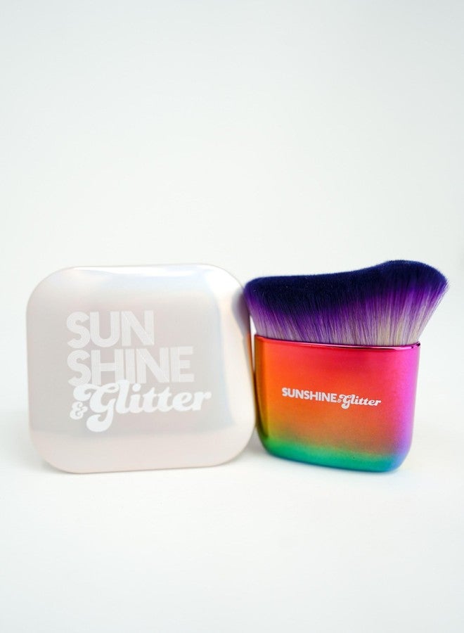 Sunshine & Glitter Body Brush- Professional Vegan Makeup Brushes for Foundation Brush, Powder, Blush, Contour, Eyeshadow – Soft Bristles, Travel-Friendly & Cruelty-Fre - Image 2