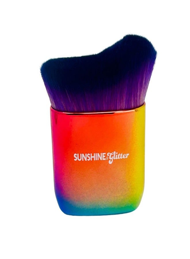 Sunshine & Glitter Body Brush- Professional Vegan Makeup Brushes for Foundation Brush, Powder, Blush, Contour, Eyeshadow – Soft Bristles, Travel-Friendly & Cruelty-Fre - Image 1