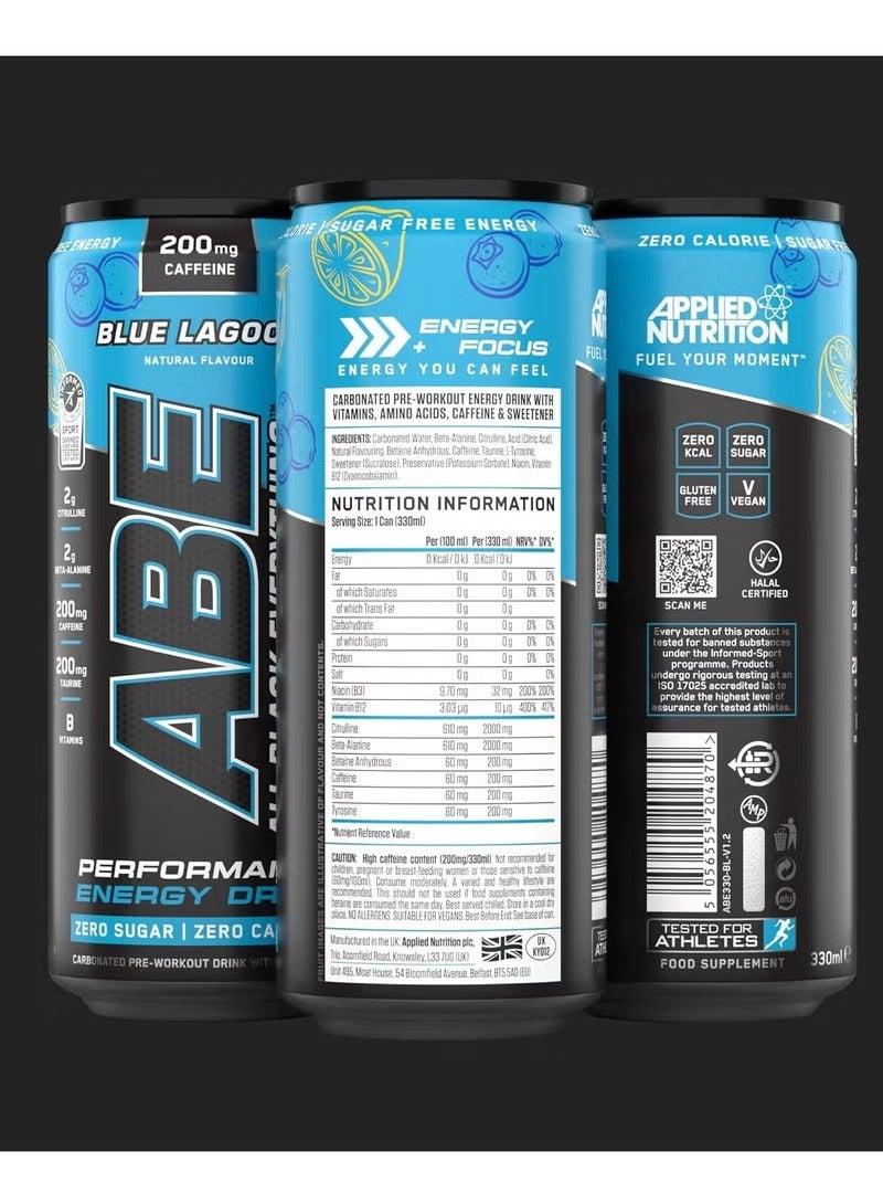 Applied Nutrition Abe Energy Plus Pre Workout With Blue Lagoon Drink 330Ml  - Image 3