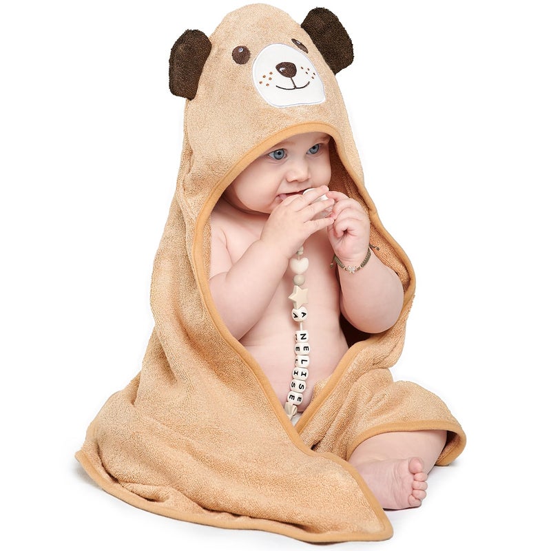 Miniboo Hooded Baby Towels for Newborn & Toddler - Super Soft Baby Bath Towels with Hood, Highly Absorbent Viscose Made from Bamboo Hooded Towel for Boys, Girls, Newborn Essentials. - Image 3