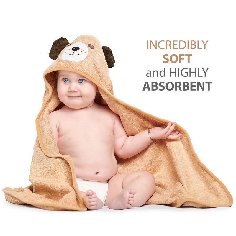 Miniboo Hooded Baby Towels for Newborn & Toddler - Super Soft Baby Bath Towels with Hood, Highly Absorbent Viscose Made from Bamboo Hooded Towel for Boys, Girls, Newborn Essentials. - Image 2