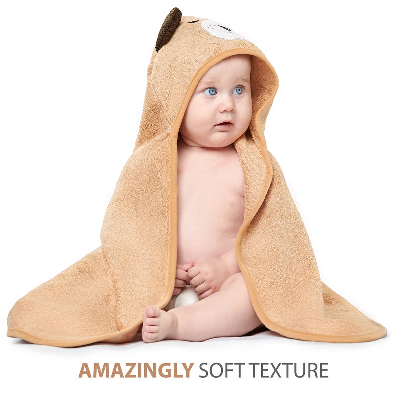 Miniboo Hooded Baby Towels for Newborn & Toddler - Super Soft Baby Bath Towels with Hood, Highly Absorbent Viscose Made from Bamboo Hooded Towel for Boys, Girls, Newborn Essentials. - Image 5