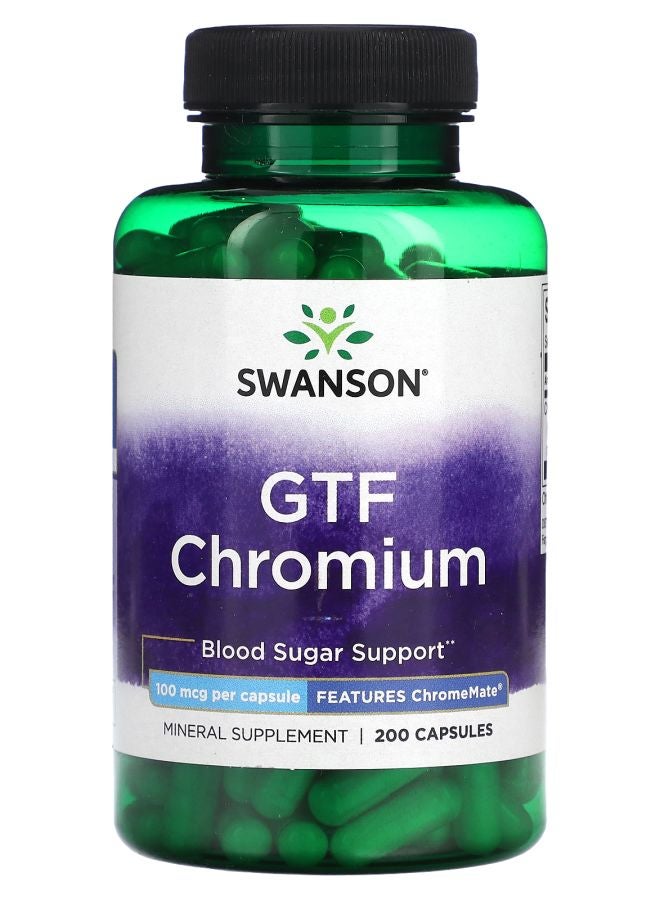 GTF Chromium  100 mcg  200 Capsules