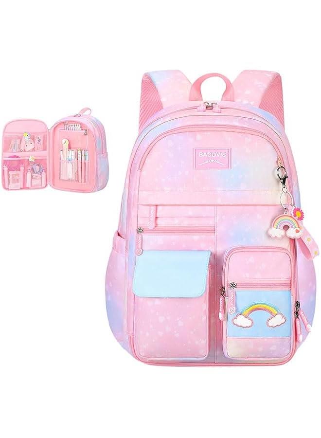 HOOKOR Bunny Sequin Kids Girls Backpack, Elementary Students Book Bag, Primary School Bag for Teens, Bunny Backpack, for Children Aged 5.6.7.8.9.10 Years - Image 1