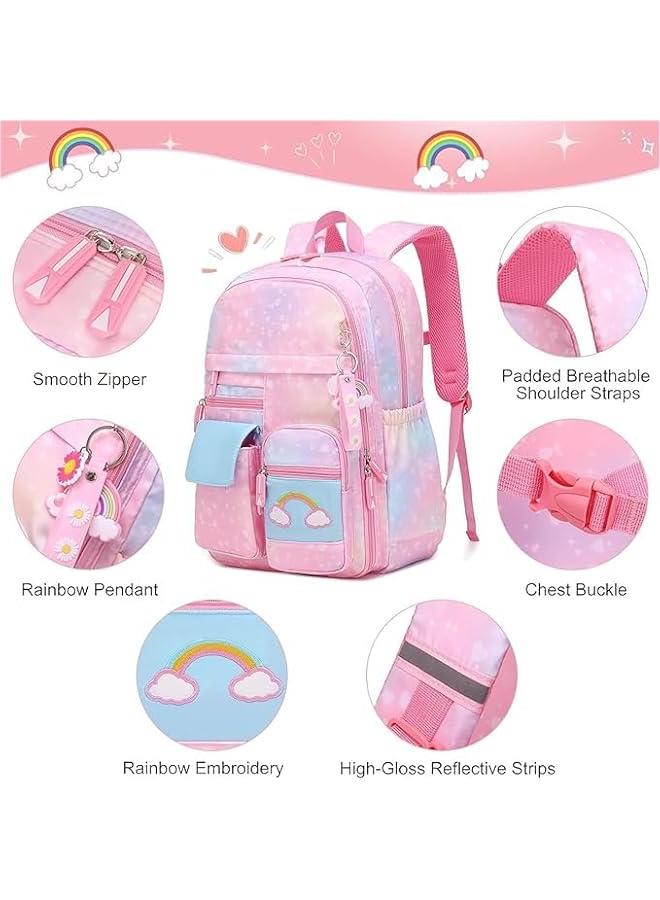 HOOKOR Bunny Sequin Kids Girls Backpack, Elementary Students Book Bag, Primary School Bag for Teens, Bunny Backpack, for Children Aged 5.6.7.8.9.10 Years - Image 4