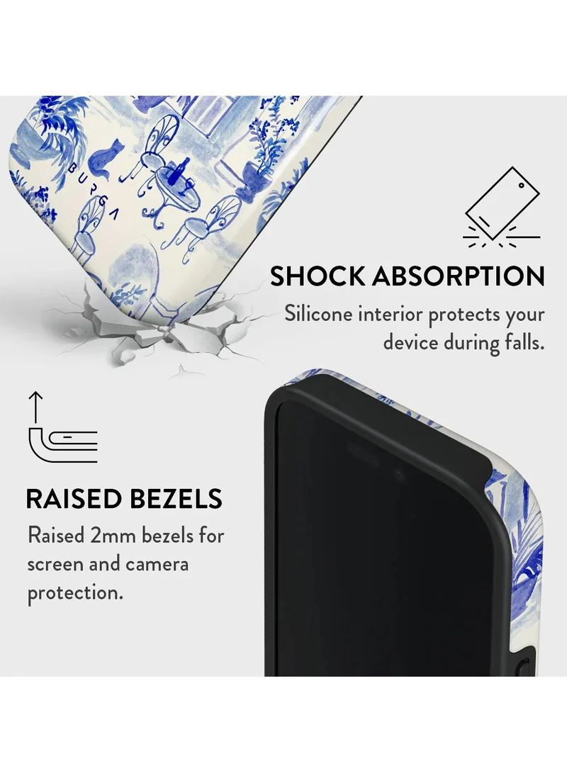 BURGA iPhone 16 pro Case, 2 Piece Hard Shell + TPU Silicone Interior, Shock Absorption, All Port Accessible, Raised Bezel For Screen & Camera Protection, Never Fading HQ Print,Sobremesa