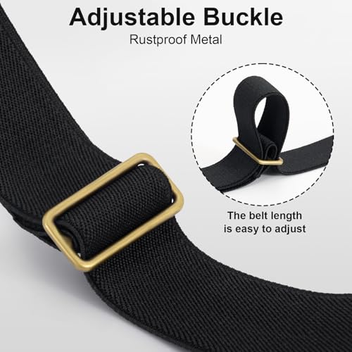 WHIPPY 2 Pack Buckle Free Comfortable Elastic Belt for Wmen or Men, Buckle-less No Bulge No Hassle Invisible Belts - Image 4