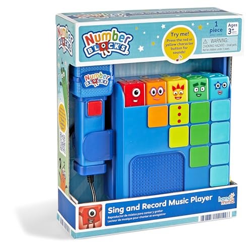 hand2mind Numberblocks Sing and Record Music Player Kids Karaoke Microphone Musical Toys Toddler Boombox Counting Toys Preschool Math Learning Activities Numbers for Toddlers Birthday Gifts - Image 1
