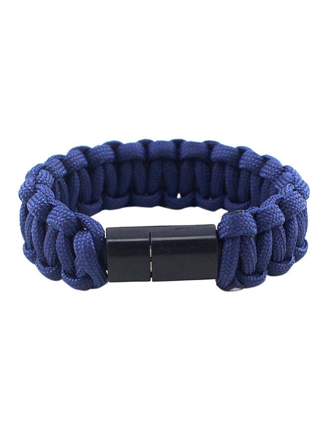 NIBEMINENT Weaving Wristband Lightning Cable Dark Blue - Image 1