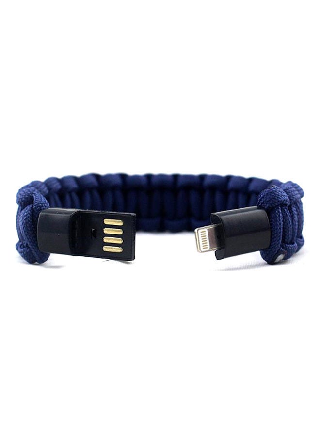 NIBEMINENT Weaving Wristband Lightning Cable Dark Blue - Image 3