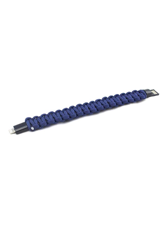 NIBEMINENT Weaving Wristband Lightning Cable Dark Blue - Image 4