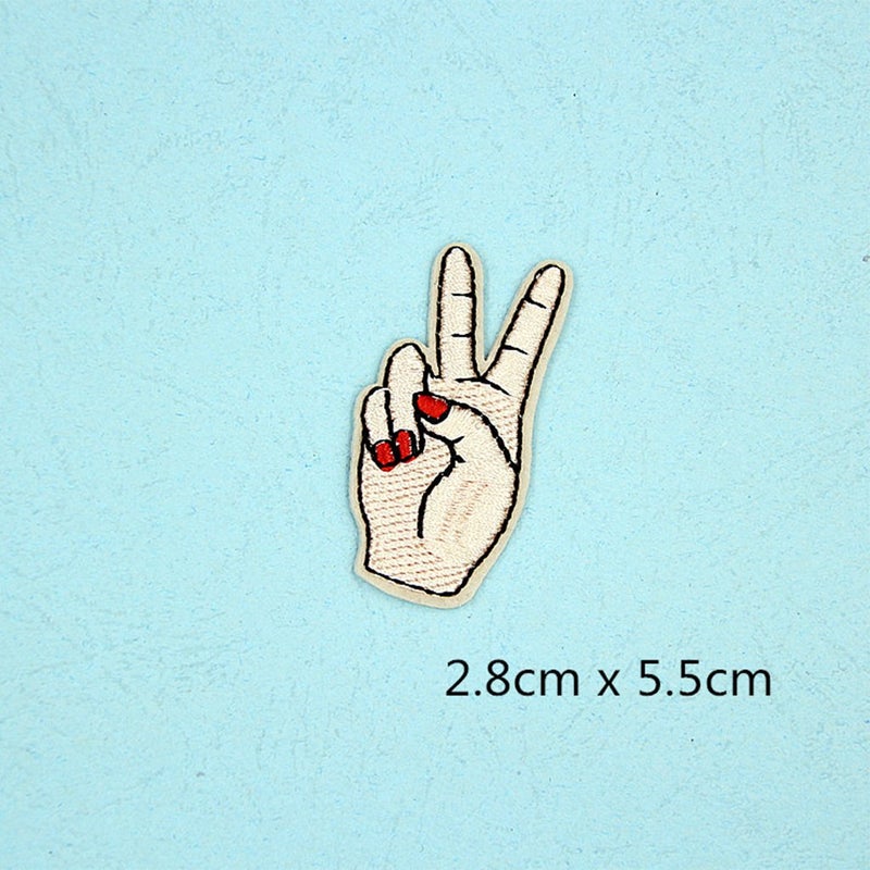 Segolike 10 Pieces DIY Embroidered Sew Iron on Patches Gesture Star Camera Strawberry Applique Decorations - Image 4
