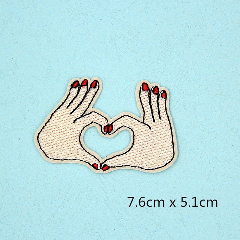 Segolike 10 Pieces DIY Embroidered Sew Iron on Patches Gesture Star Camera Strawberry Applique Decorations - Image 5