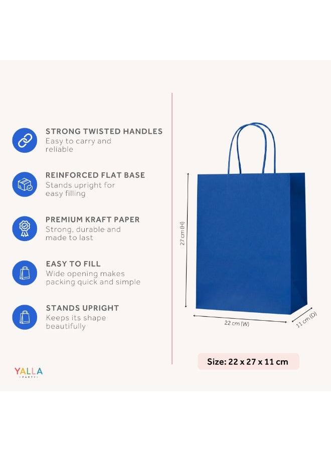 Party Camel Royal Blue Paper Party Bags - Pack of 8 - Image 3