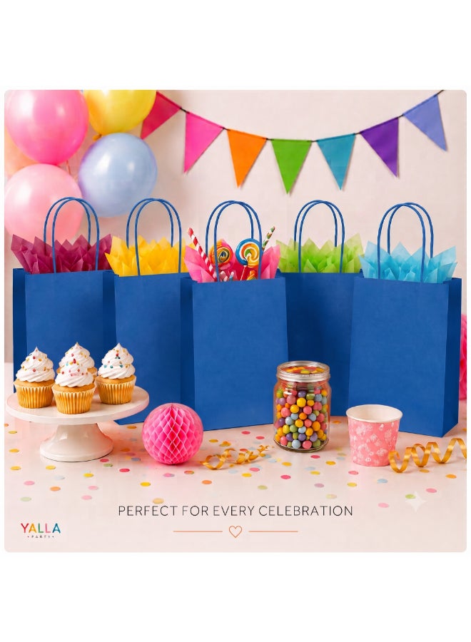 Party Camel Royal Blue Paper Party Bags - Pack of 8 - Image 5