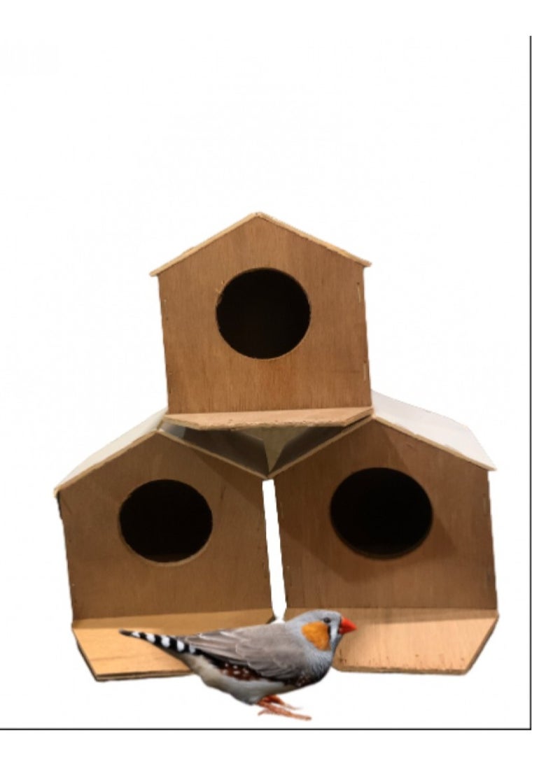 Generic Small wooden zebra nest box  - Image 1