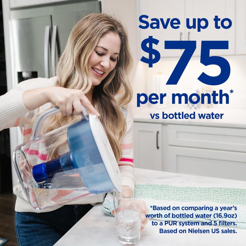 PUR Plus Water Filter Replacement for Pitchers & Dispensers, 6-Month Supply, 3 Count, Blue (PPF951K3) - Image 4