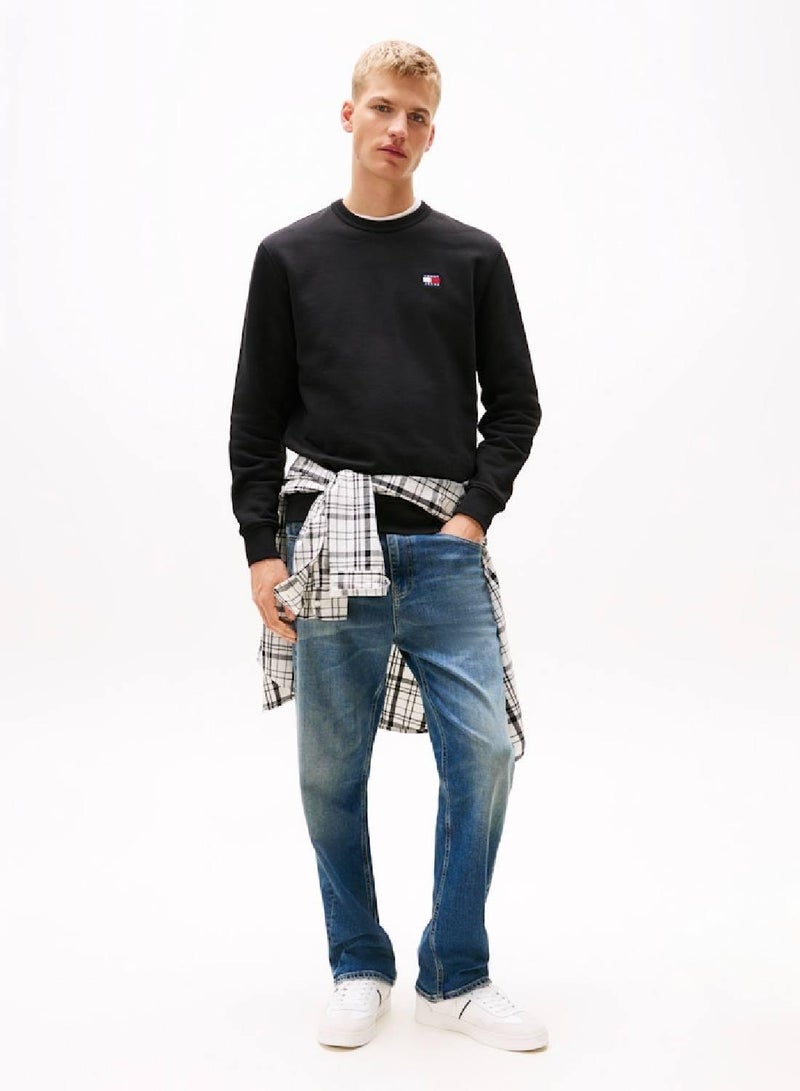 TOMMY JEANS Tonal Tommy Badge Crew Neck Sweatshirt - Image 4