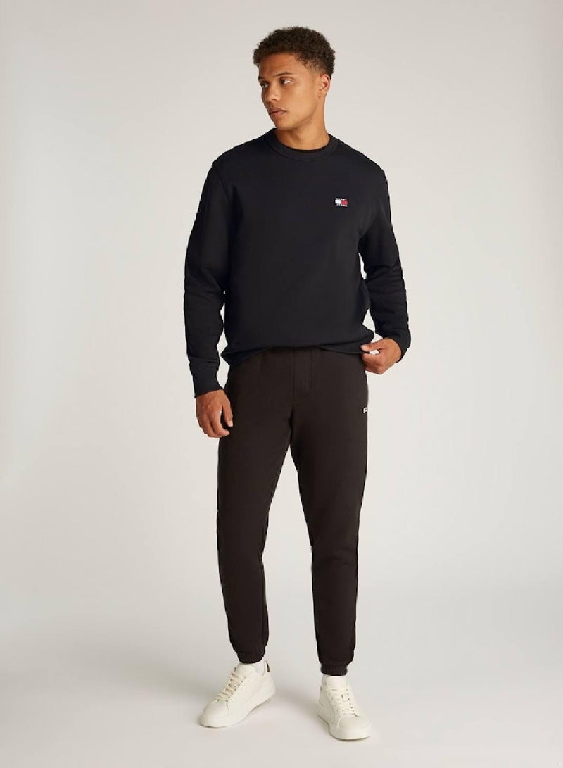 TOMMY JEANS Tonal Tommy Badge Crew Neck Sweatshirt - Image 2