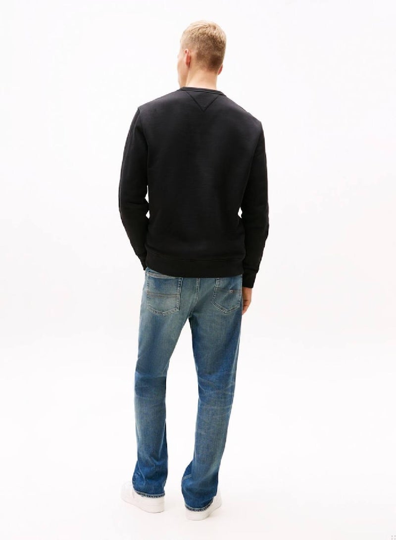 TOMMY JEANS Tonal Tommy Badge Crew Neck Sweatshirt - Image 3