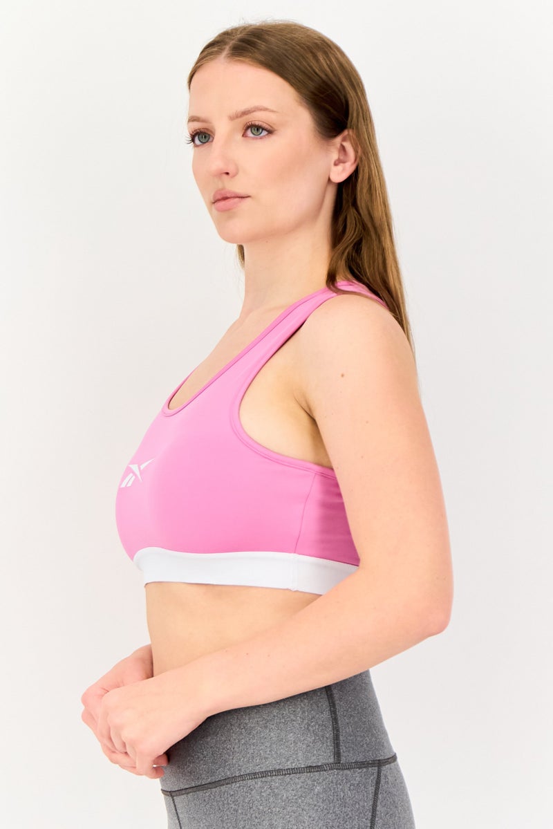 Reebok Women Non Padded Sleeveless Training Sports Bra, Pink - Image 2