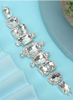 Y&D Rhinestone Trim, Crystal Bridal Belt Applique Strass Flower Motif Trim Chain Sewing on Garment Shoes Bags DIY  - Image 5