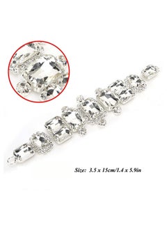 Y&D Rhinestone Trim, Crystal Bridal Belt Applique Strass Flower Motif Trim Chain Sewing on Garment Shoes Bags DIY  - Image 4